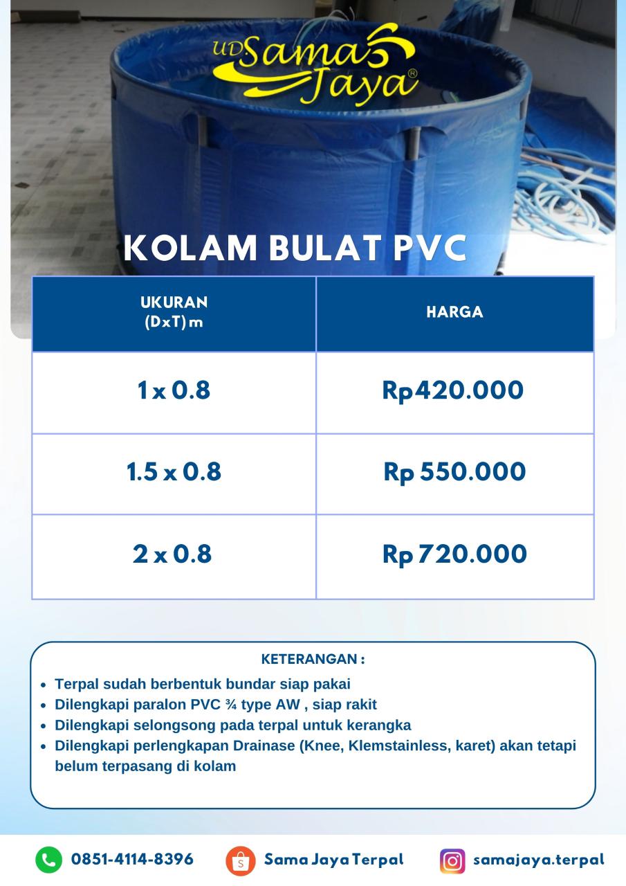 Kolam Bulat Rangka PVC