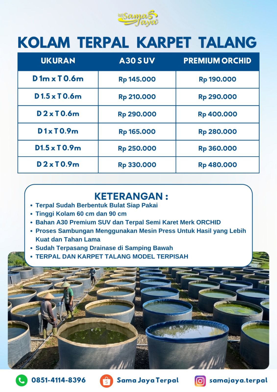 Kolam Bulat Karpet Talang